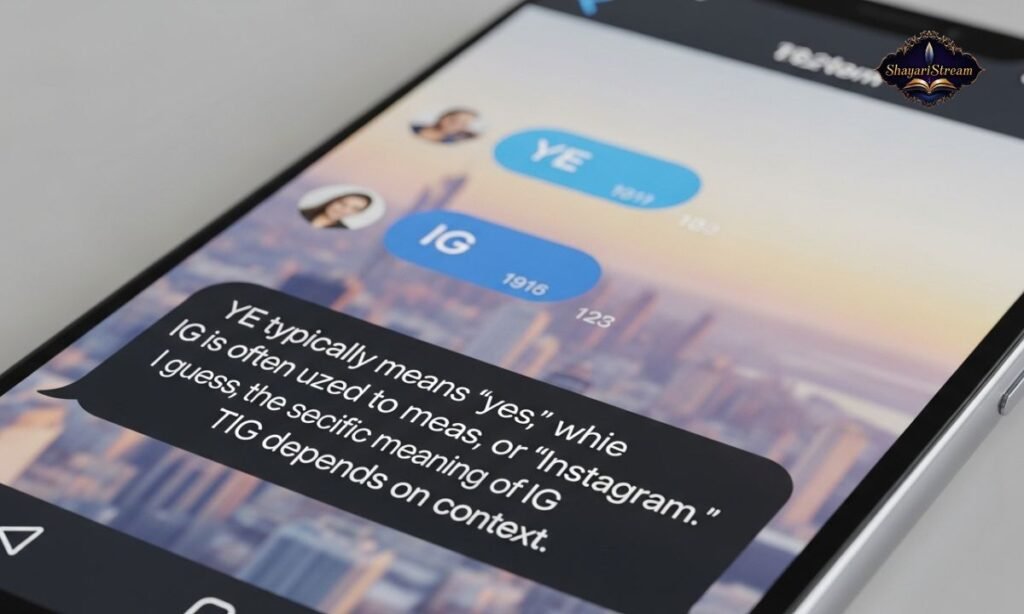 YE IG Meaning in Text