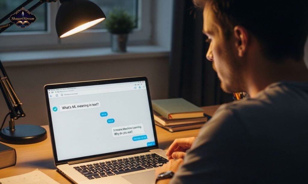 ML meaning in text from a guy