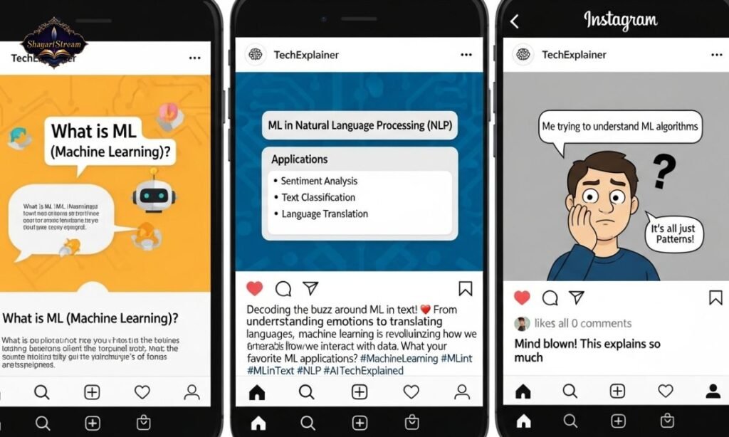 ML meaning in text on Instagram