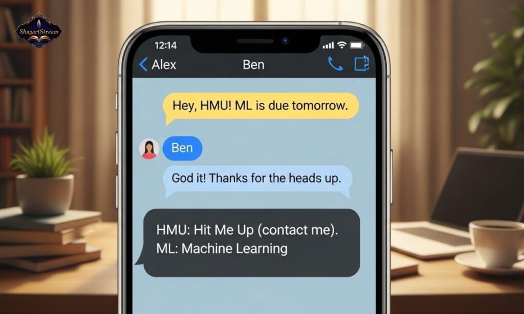 HMU ML meaning in text