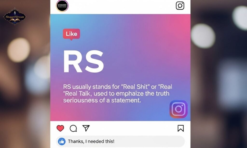 RS Meaning in Text Instagram