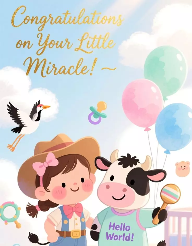 Baby Shower Card Message for Coworker 👶🎉