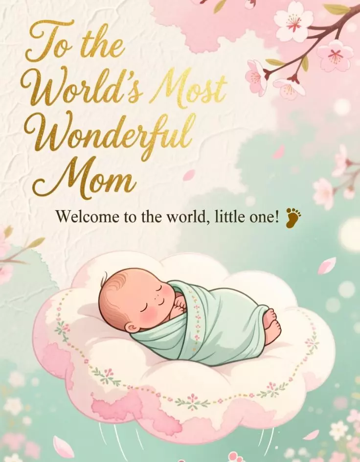 Baby Shower Card Message for Mom 💐👶
