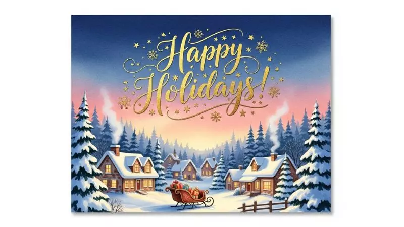 Happy Holidays Message for Card
