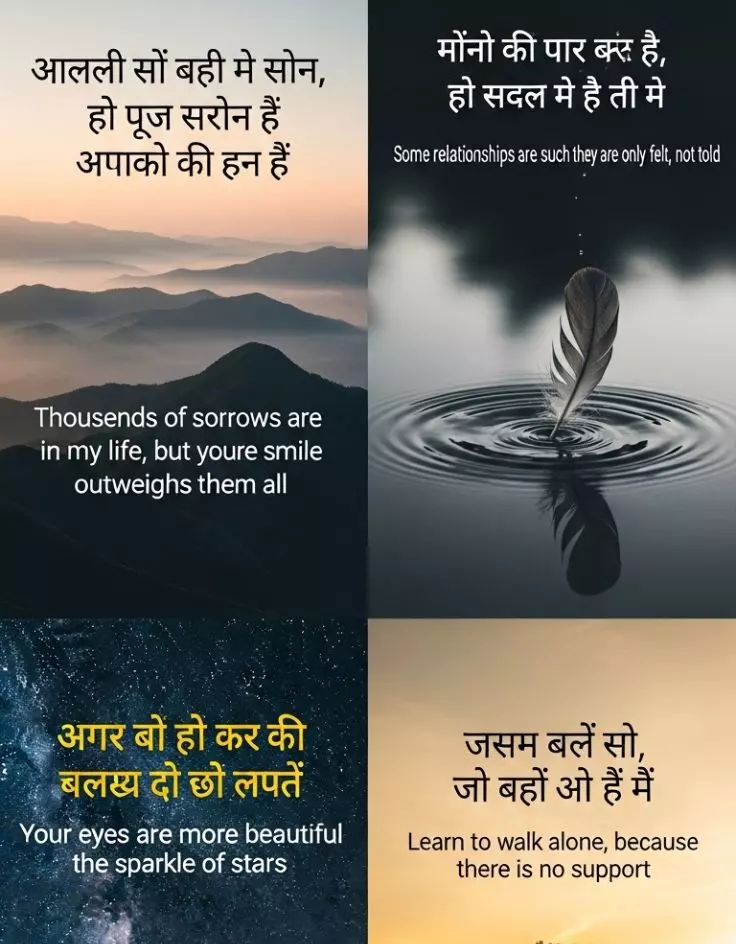 Shayari Bio for Instagram in English in Hindi